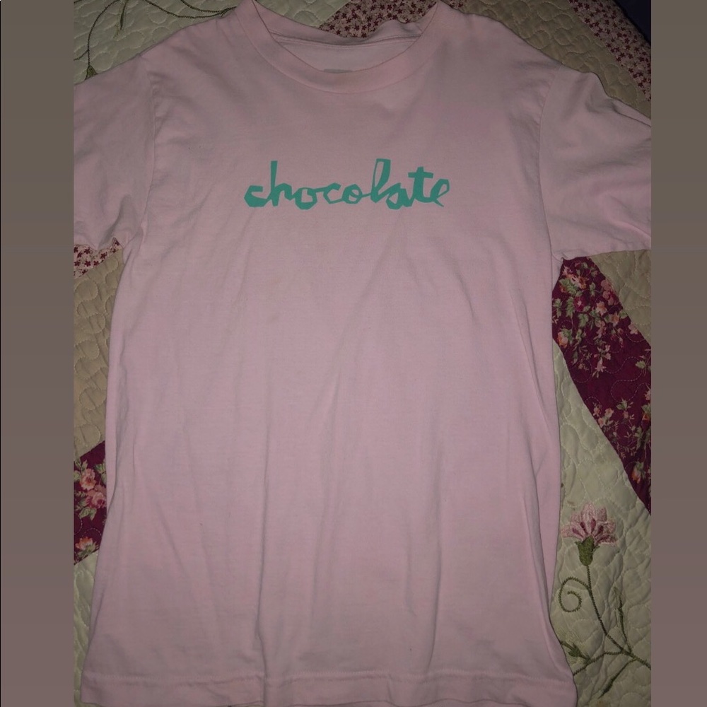 Brand: CHOCOLATE (pink shirt)